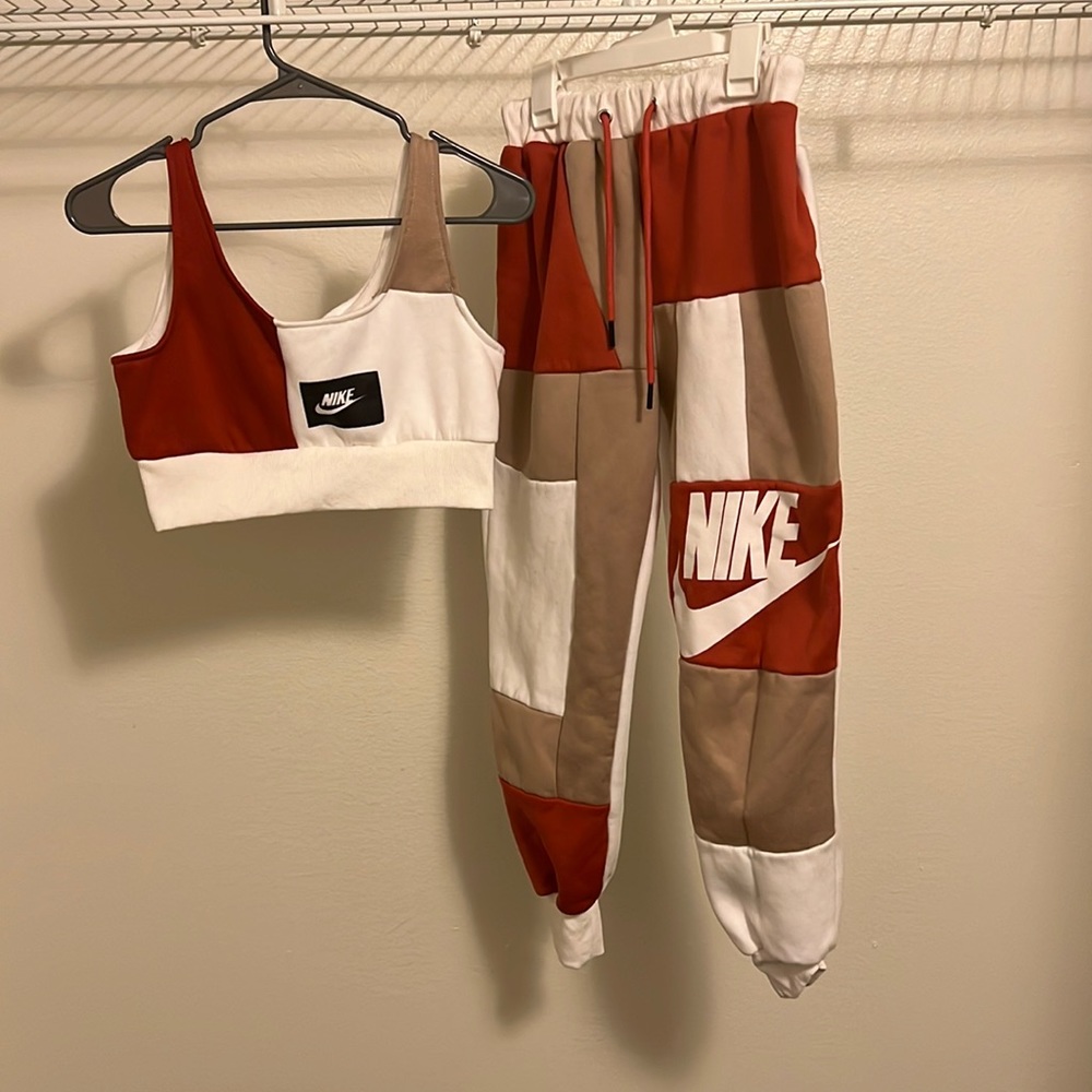 custom made Nike two piece sweatpants .